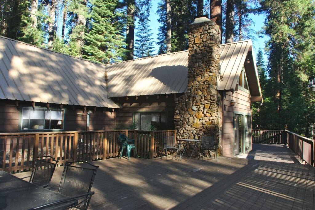 deck with outdoor seating