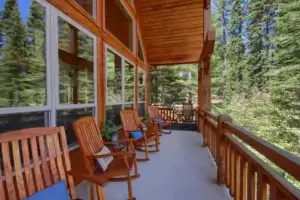 deck with outdoor seating