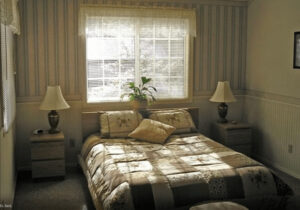 bedroom with windows