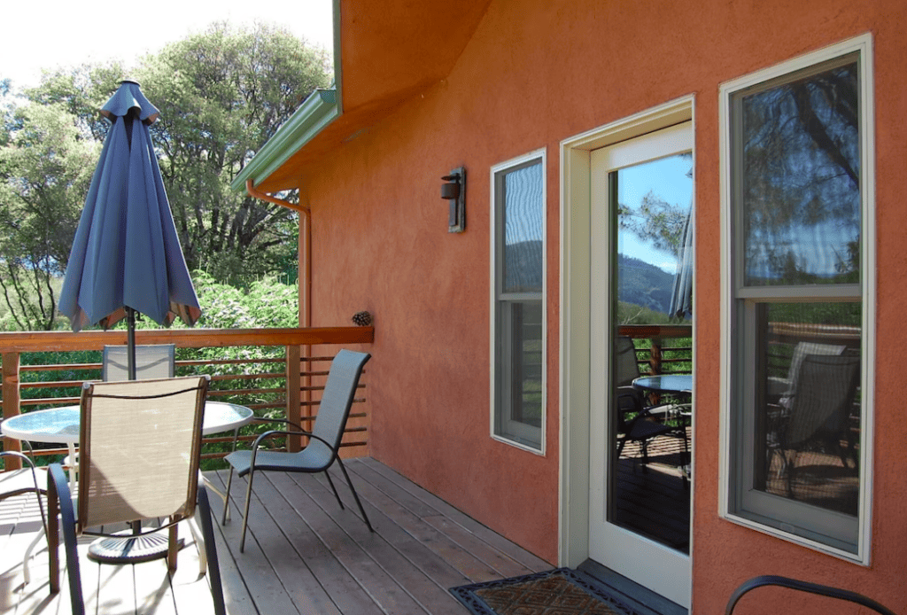 deck with outdoor seating