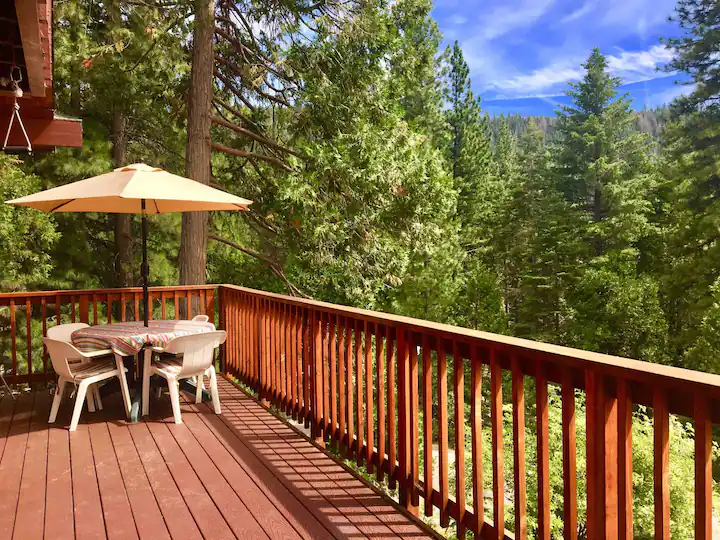 deck with outdoor seating