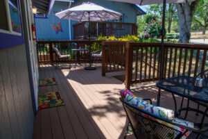 deck with outdoor seating and dining