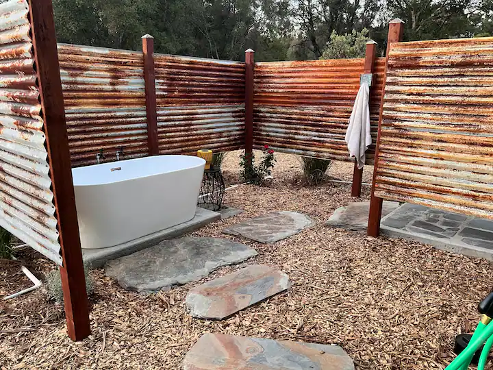 outdoor bath and shower