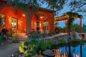 night courtyard view