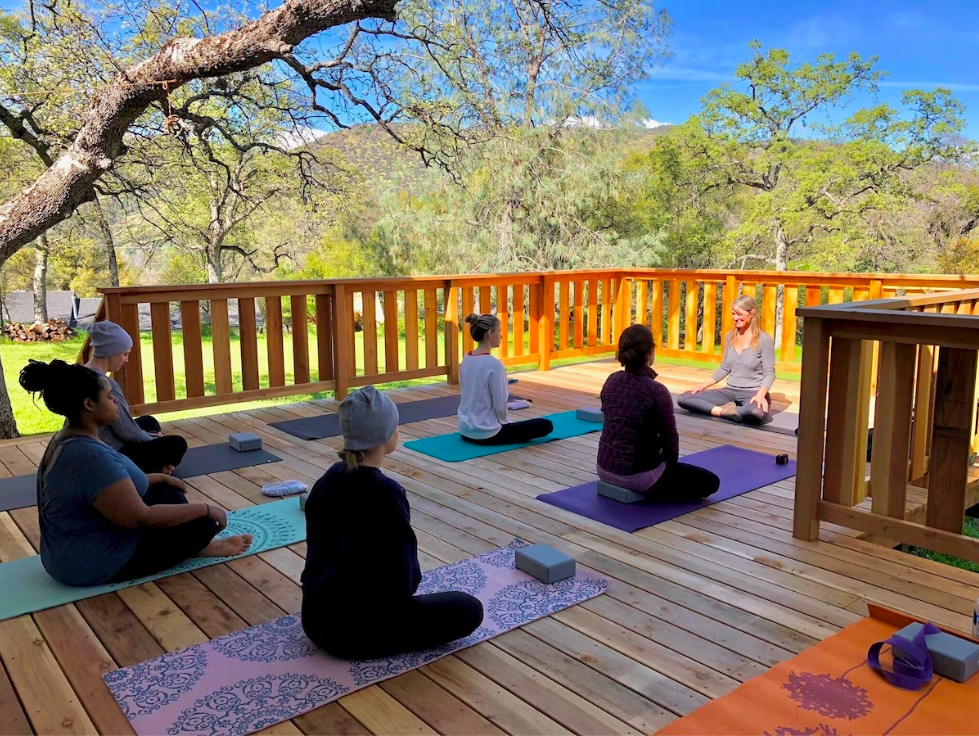 yoga on the deck