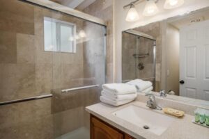 bathroom with walk in shower