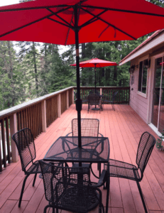 deck with outdoor seating