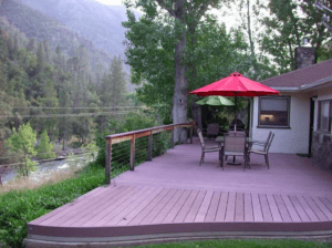 deck with outdoor seating