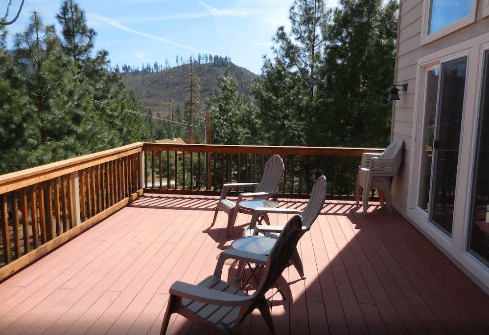 deck with outdoor seating