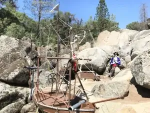 pirate ship on rocks