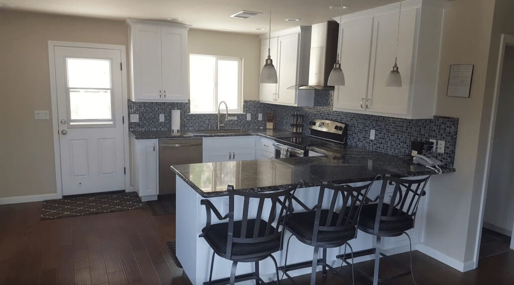 kitchen with dining area