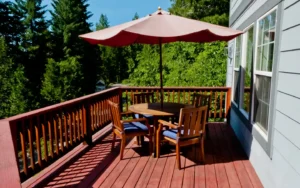 deck with outdoor seating