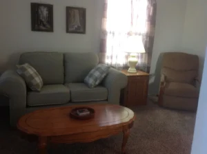 living area with couches