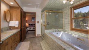 primary bathroom with spa tub
