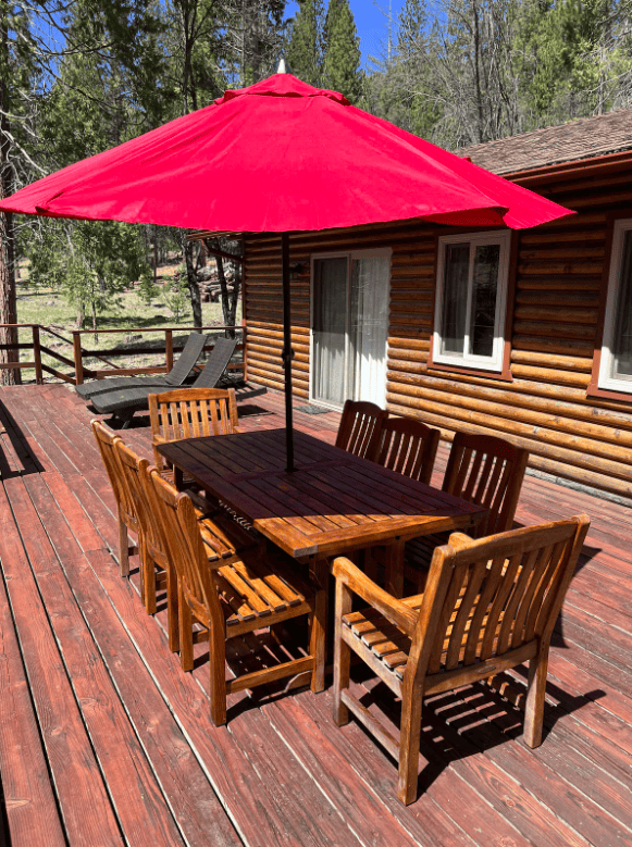 deck with outdoor seating