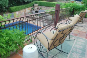 balcony over pool