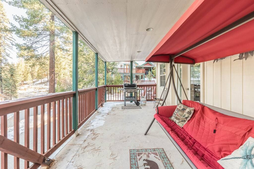deck with outdoor seating