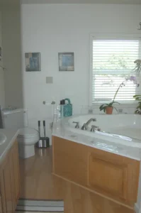 bathroom with spa tub