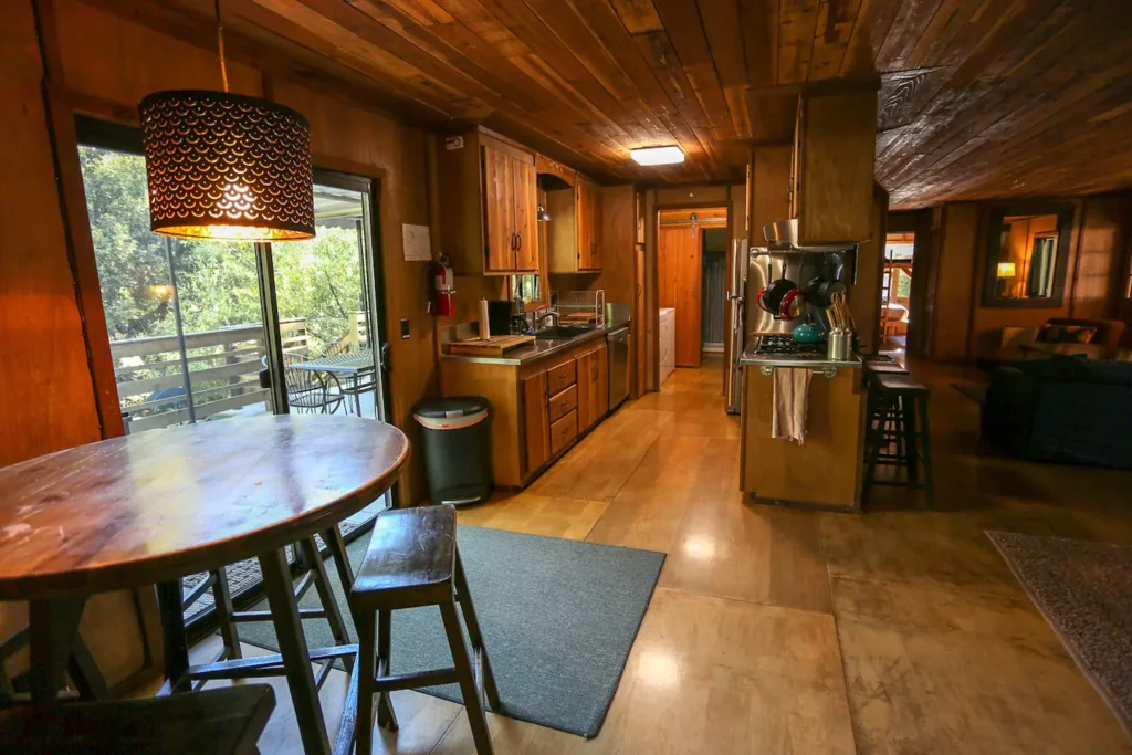 Kitchen and dining area, galley kitchen