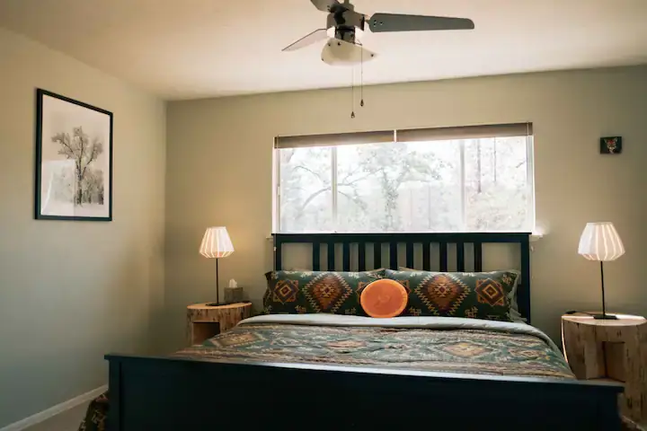 bedroom with large bed