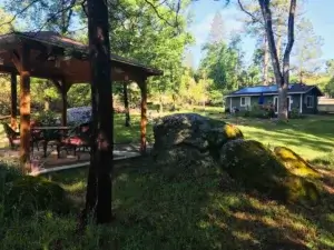 exterior of house with gazebo