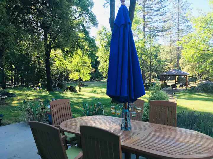 patio with outdoor table