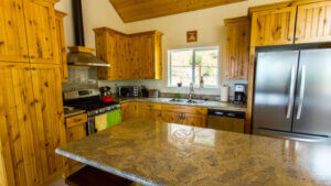 kitchen with large island