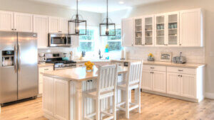 white and bright kitchen