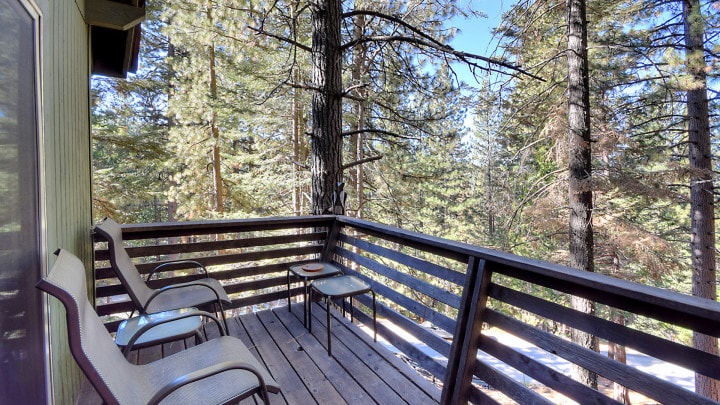 balcony deck with seating