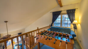 loft with foosball table