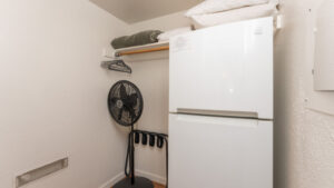 closet and refrigerator