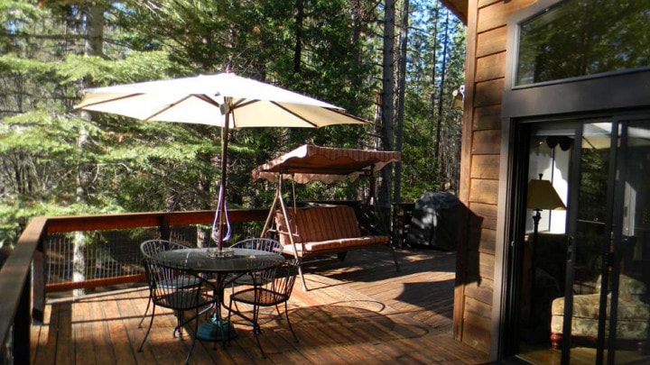 deck with outdoor seating