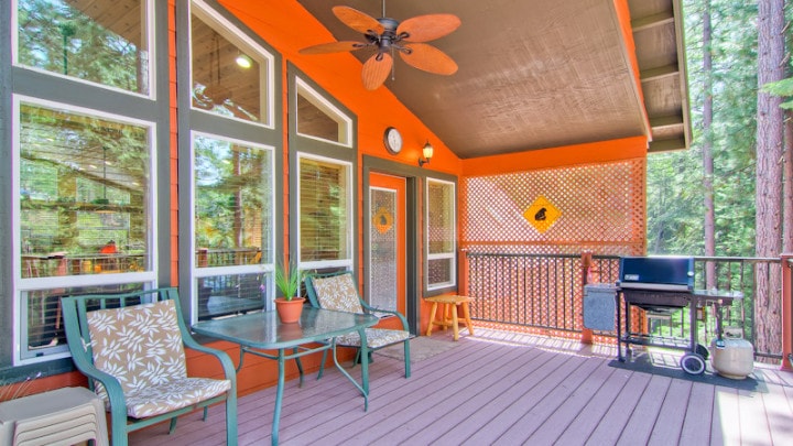 deck with outdoor seating and grill