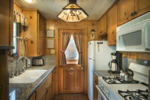 kitchen with door to outside