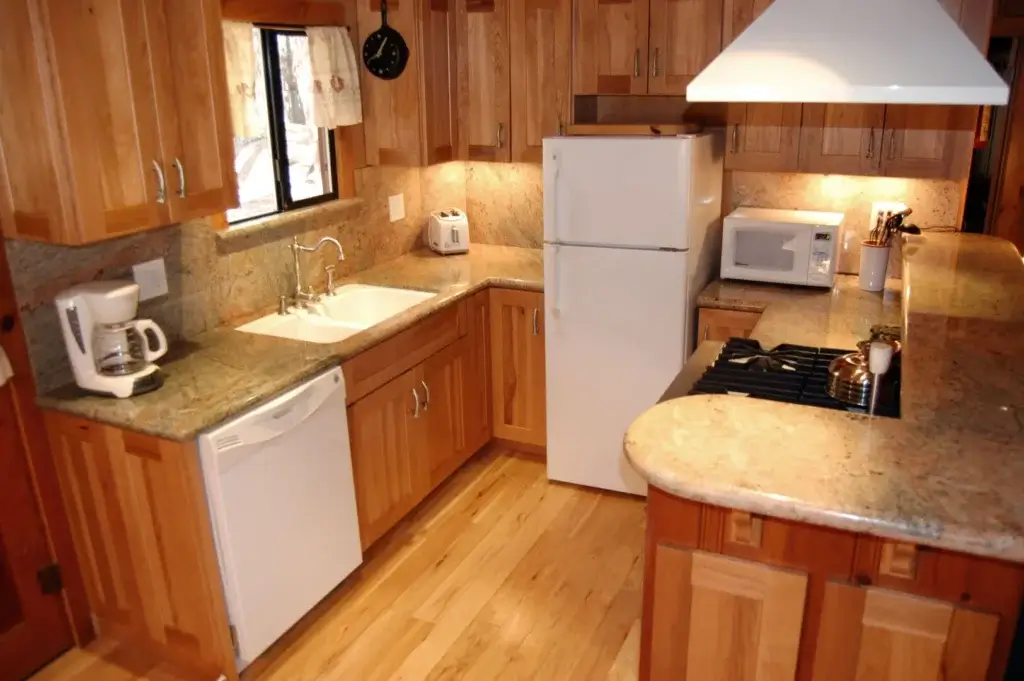 wood clad kitchen