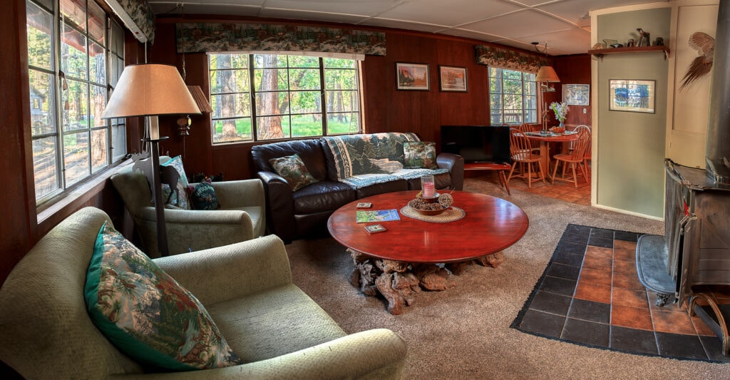 living room with couches and tv