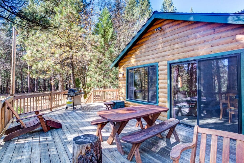 deck with outdoor seating