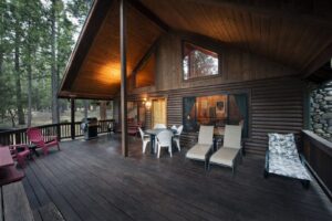 deck with outdoor seating