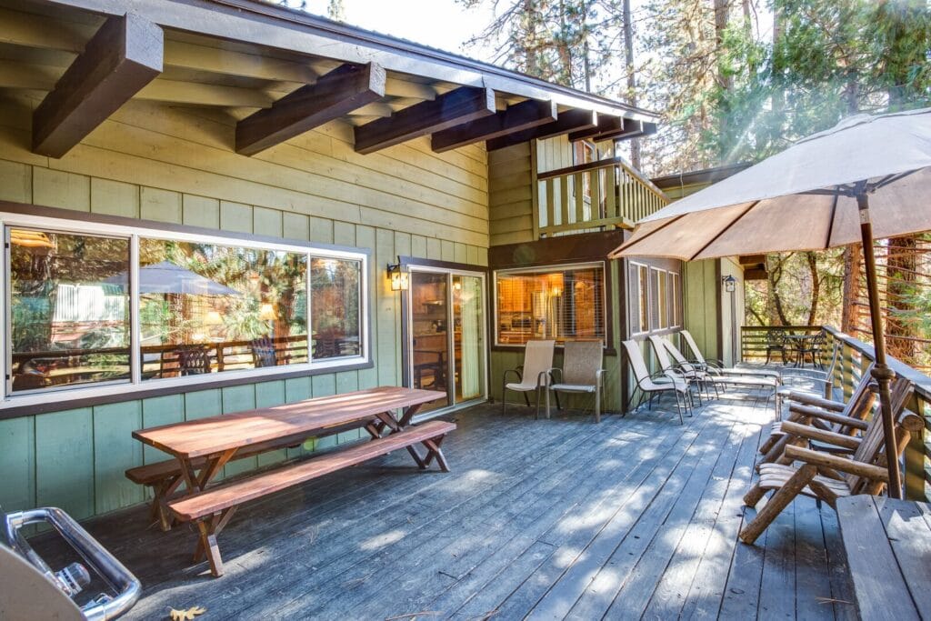 deck with outdoor seating and dining