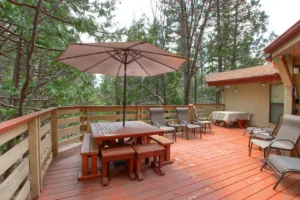 deck with outdoor seating