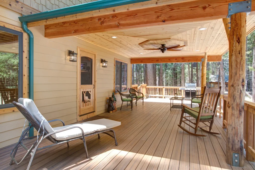 front deck with outdoor seating