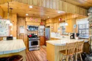 cedar planked kitchen