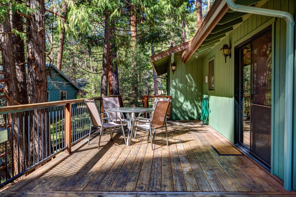 deck with outdoor seating