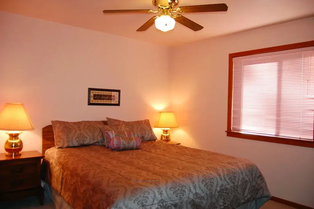 bedroom with fan