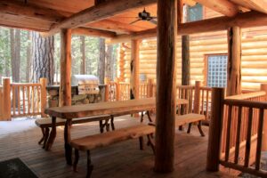 deck with outdoor seating