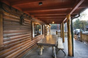 deck with outdoor seating