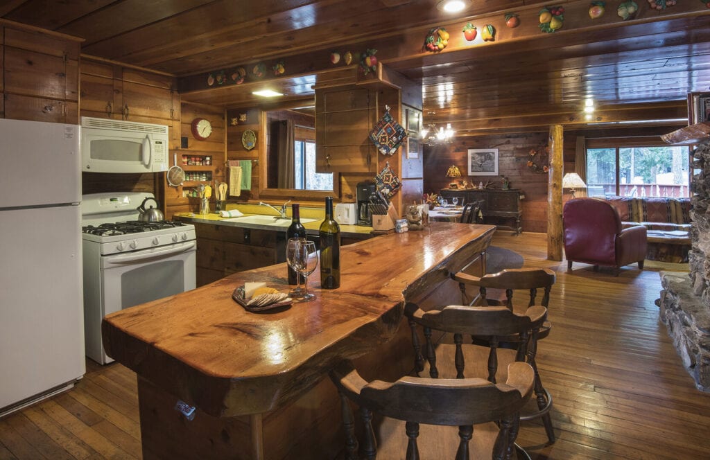 kitchen with bar seating