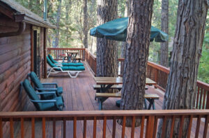 deck with outdoor seating and dining