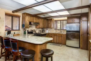 kitchen with bar seating