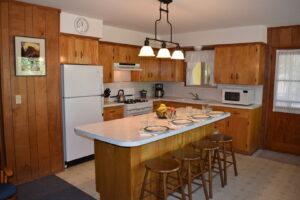 kitchen with island seating